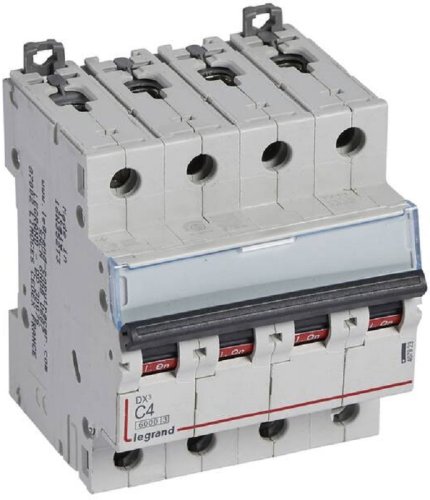 Выключатель автоматический Legrand DX3-E 6000 4п 4А C 6кА картинка